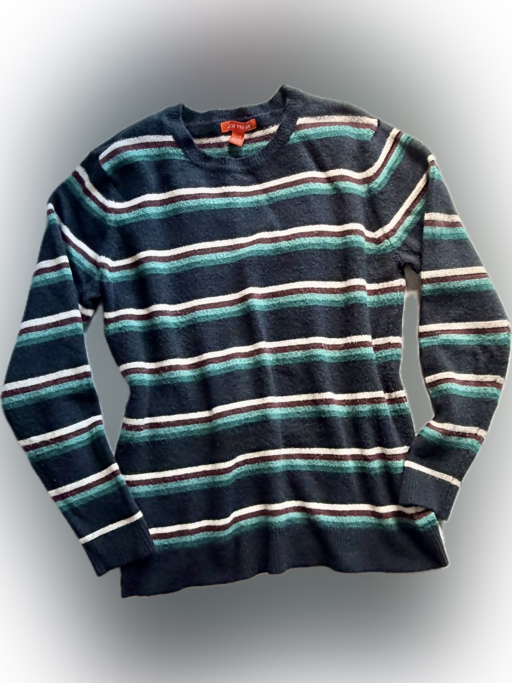 🍓 3/$40 Joe Fresh Striped Crewneck Sweater in Navy, Teal, White & Maroon
